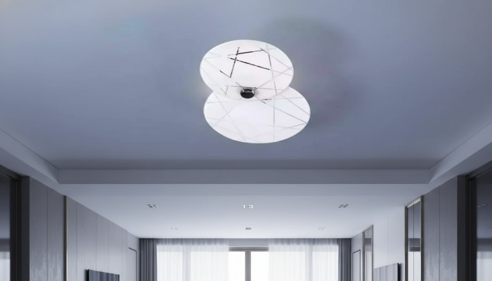 Wäiss Plafongsliichter Luxus Lüster Kronluucht Modern Edel Lampe Nei