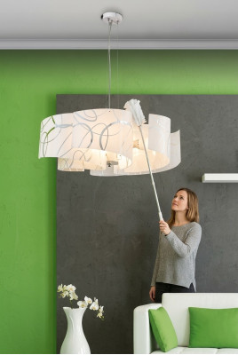 Stilvollen Luuchter Moderne Wäiss hänkend Luuchter Mat 6x Luuchten