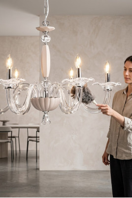 Kristallglas Lusterschamp klassesch Luxus Plafongsliicht