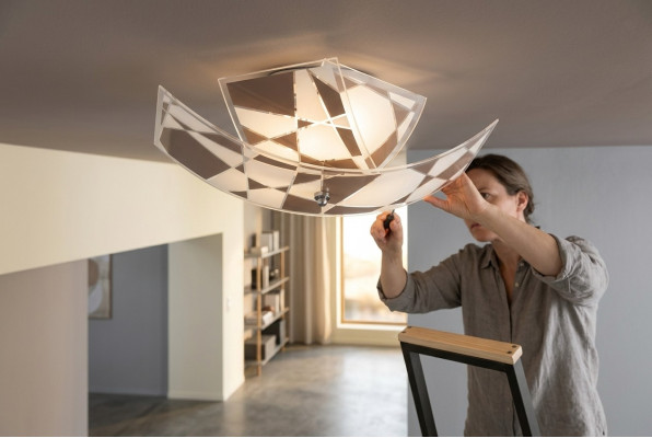 Luxus Lüster Kristall Lüster 2x Luucht Modern Wäiss Luucht Nei