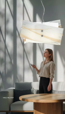 Stylvoll Plafongsluucht Modern wäisse Pendelkronleuchter mat 2x Luuchten