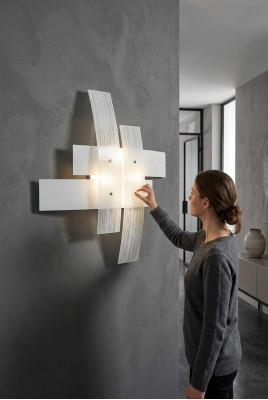 Wandleuchte Designerlampe wäisst Liicht Wandkronleuchter Wanddesignlampe Luucht