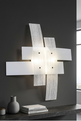 Wandleuchte Designerlampe wäisst Liicht Wandkronleuchter Wanddesignlampe Luucht