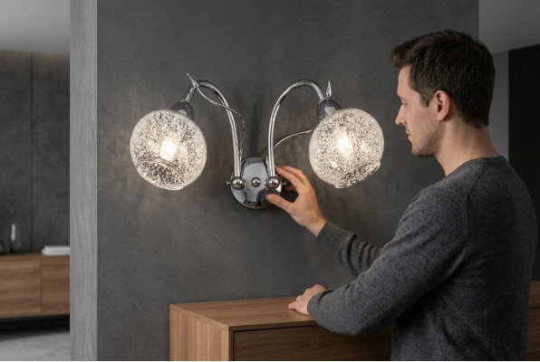 Luxuriéische Wandluucht Gro 2x Luuchten Ronnform Deko