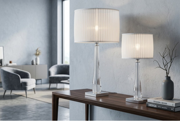 Luxuriéis klassesch Nuetsdëschlampe Dëschlampe Wäiss Dëschbeliichtung Nei