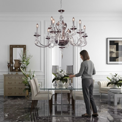 Luster Kristall Lüster Lampe Plafonnaire Luuchte Hänkluucht nei