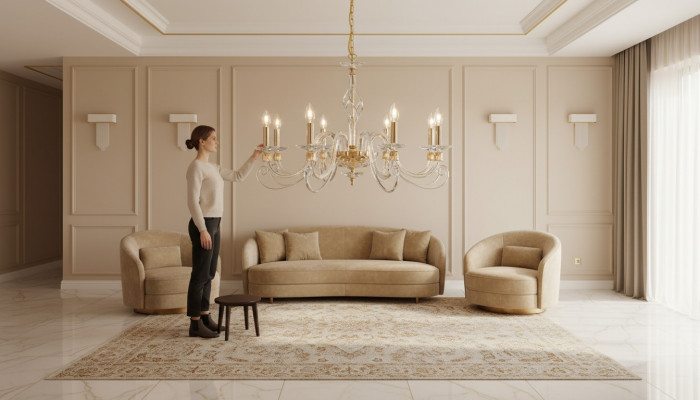 Lüster Plafongslampe 8x Luuchten Luxus Plafongslamp Luucht Kristall