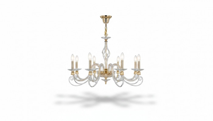 Lüster Plafongslampe 8x Luuchten Luxus Plafongslamp Luucht Kristall