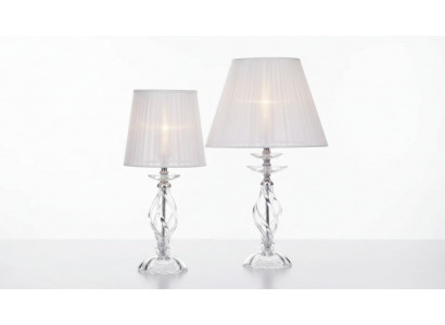 Designer Kristall Wäiss Stäilamp Kräizluchter Antik Stil Dëscht Lamp.