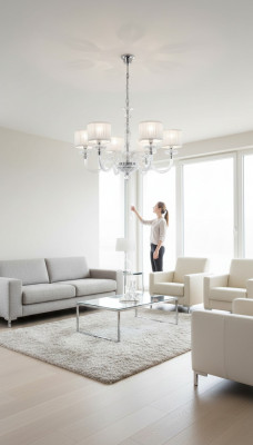Plafongslamp Plafongsliichter Lüster Lusterschier Glas Wäiss Luuchten Antik Stil