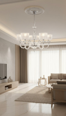 Plafongslamp Plafongsliichter Lüster Lusterschier Glas Wäiss Luuchten Antik Stil