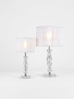 Klassesch wäiss Dëschlampe Schreifdësch Lampe Kristall Beliichtung