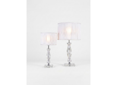 Klassesch wäiss Dëschlampe Schreifdësch Lampe Kristall Beliichtung