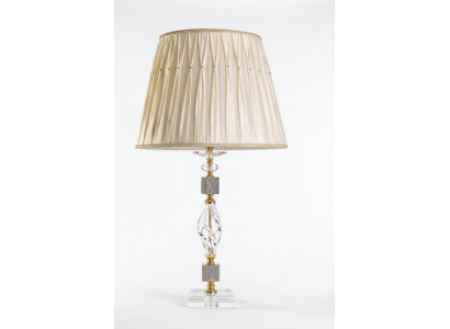 Luxuriéische Luucht Dëschlamp stilvoll Beige Dëschlamp Dësch Kristall nei
