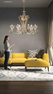 Luxuriéise Kristallkrounluchter Hänklampe Krounluchter Plafongluucht