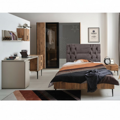 Schlofkummer Miwwelen Jugendzëmmer Kannerzëmmer Bett Kleederschaf 4tlg.