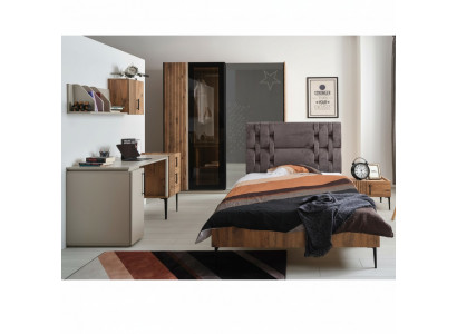 Schlofkummer Miwwelen Jugendzëmmer Kannerzëmmer Bett Kleederschaf 4tlg.