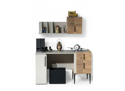Stilvoll Bürosmiwwel Komplett Set Regal Schreifdësch Holz Top-Qualitéit nei