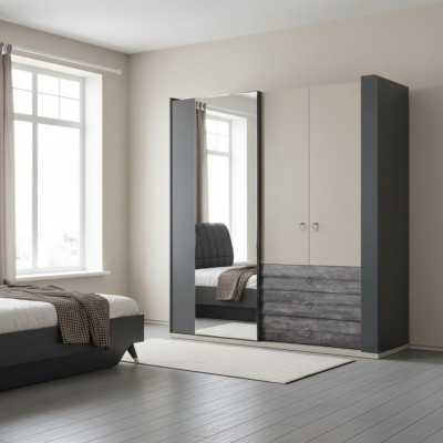 Kleederschaaf Design Luxus Schaf Modern Stil Schief Modern Stil Schiefsschléifer Schlofzëmmer Miwwelen