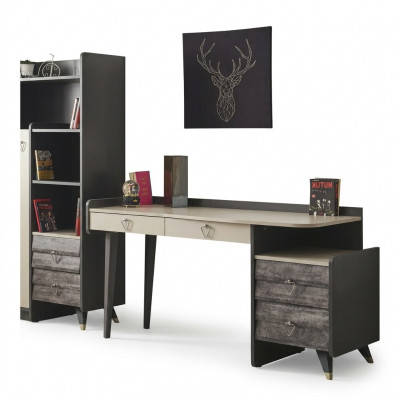 Modern luxuriéise gro Holzdësch Schlofzëmmer Miwwelen Stilvoll Neit