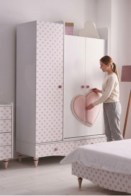 Modernen Design Kleederschaf Schief Schaf Jugendzëmmer Miwwelen Holz Luxus