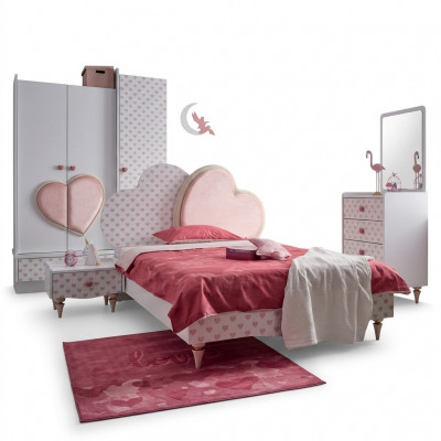 Modern Better Kannerbett Kannerzëmmer Bett Kannerbett Miwwelen Holz Wäiss Nei