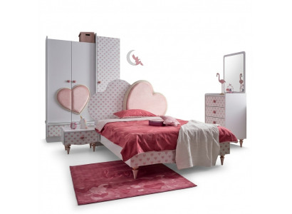 Modern Better Kannerbett Kannerzëmmer Bett Kannerbett Miwwelen Holz Wäiss Nei