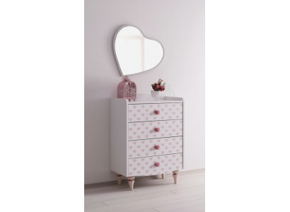 Kommode Spigel Holz Set Modern Design Miwwelen nei Grupp Wäiss Luxus 2tlg
