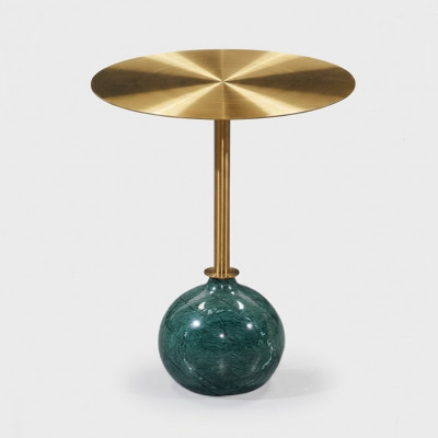 Ronne Gold Beistelltisch Couchtisch Schlofzëmmer Kommode Dëscher Konsol.