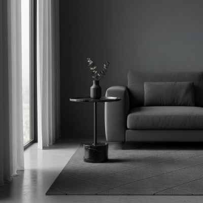 Stilvoll schwaarz Niewentësch Couchtisch Schlofzëmmer Kommode Dëscher