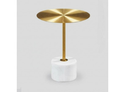 Luxuriéis Couchtisch Dëscher Ronn modern Metall Gold stilvollen Niewendësch