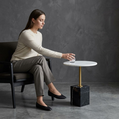 Moderne Couchtisch Top-Qualitéit ronn stilvollen Bäizestelltisch luxuriéis