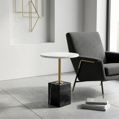 Moderne Couchtisch Top-Qualitéit ronn stilvollen Bäizestelltisch luxuriéis
