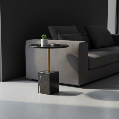 Ronne Couchtisch Top Qualitéit Schwaarz stilvollen Bäiztischt nei luxuriéis