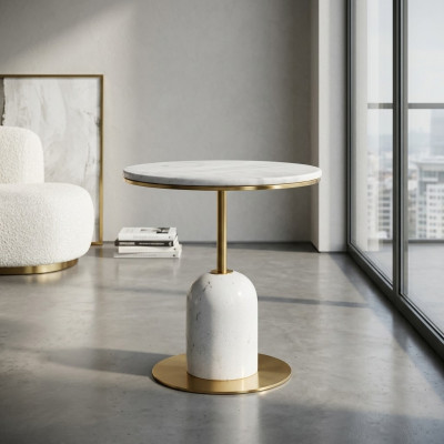 Niewent Dësch Wäiss Modern Designer Couchtisch Kaffisdësch Wunnzëmmer nei