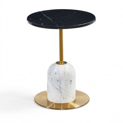 Säitentësch luxuriéise Marmor Modern Diwantësch Kaffisdësch Wunnzëmmer