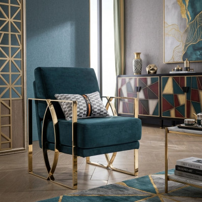 Luxuriéis Still Modern Design Gréng Relax Sessel Sëtz Luxus Waarderaum Nei