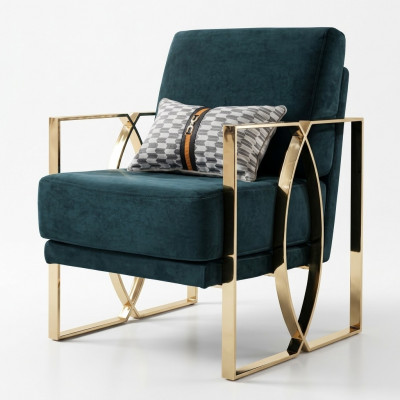 Luxuriéis Still Modern Design Gréng Relax Sessel Sëtz Luxus Waarderaum Nei