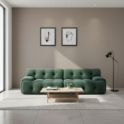 Design Sofa 2 Sëtzer Relax Sofas Club Textil Polster Couch Stoft Couchen