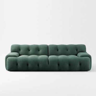 Design Sofa 2 Sëtzer Relax Sofas Club Textil Polster Couch Stoft Couchen
