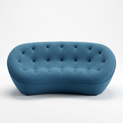 Sofa 3 Sëtz Canapé Polster Sofasen Couche Wohnzimmer Design Textil Stoff