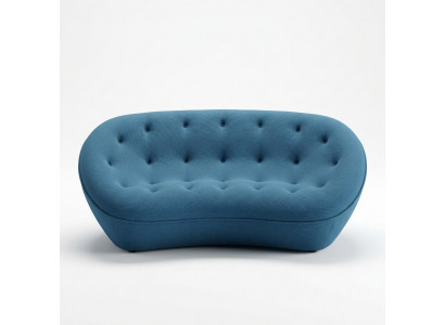 Sofa 3 Sëtz Canapé Polster Sofasen Couche Wohnzimmer Design Textil Stoff