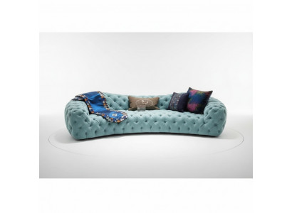 Chesterfield Drëschefelscanapé 3-Plaz Gréng Polster Canapé Design Konschtlieder nei Modern