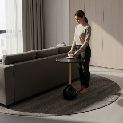 Couchtisch Kaffisdësch Säitentësch Designer Dësch Wunnzëmmertësch Dëscher