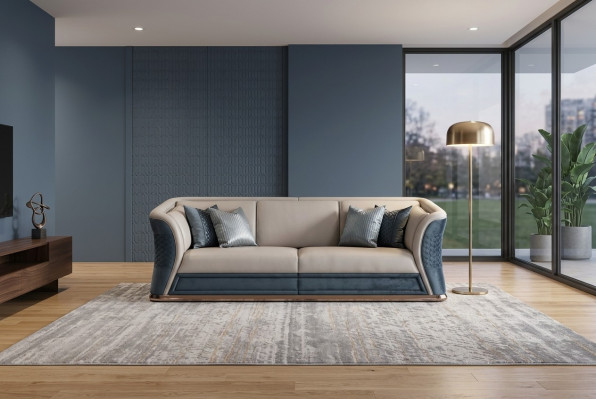 Konschtléder Canapéen Wunnlandschaft Garnitur Design Modern Canapéen Canapé 3 Sëtzer