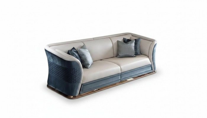 Konschtléder Canapéen Wunnlandschaft Garnitur Design Modern Canapéen Canapé 3 Sëtzer