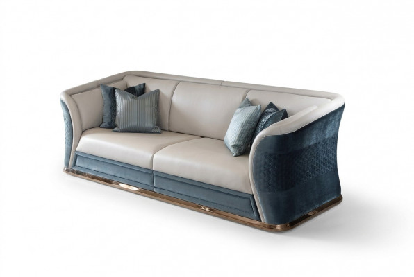 Kënschtläder Sofa-Wunnlandschaft Garnitur Design Modern Sofas Sofa 2 Sëtzer