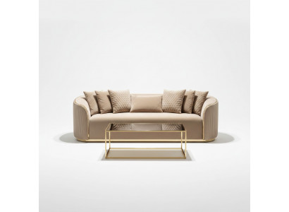 Sofa 3-Sëtzer Sofas Sëtzen Modern Sofa Luxus Stoff Wunnzëmmer Dräisëtzer