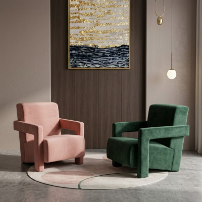 luxuriéis Sesselen Sëtzer Wunnzëmmer Modern Gréng Design Luxus Sëtzmiwwelen nei