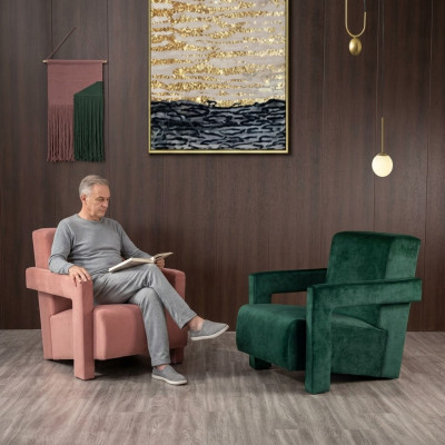 Modern Sëtz Fernseh Canapé 1 Plaz Sofa Textil Stoff Canapéen 2x Sëtz
